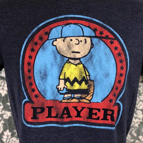 GAP Charlie Brown Player Navy Blue Licensed Tee XS - Picture 2 of 8